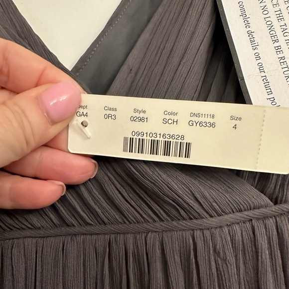 J. Crew Heidi 100% Silk dress gray size 4 NWT Fairy Romantic Bridesmaid wedding - Picture 6 of 8